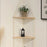 1 Set Wood Wall Shelf Macrame Swing Hanging Floating Display