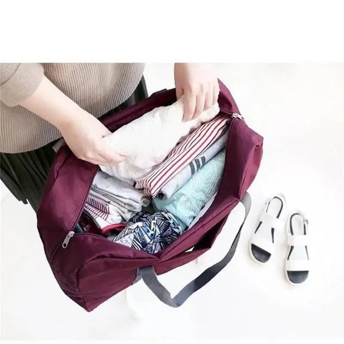 1Pc Red/Navy/Green Multifunctional Folding Travel Bag